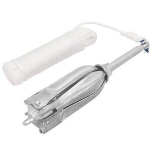 vidaXL Anker met touw inklapbaar 12 kg thermisch verzinkt gietijzer