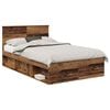 vidaXL Bedframe met hoofdeinde Oudhout 120 x 190 cm Bewerkt hout