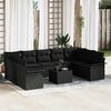 vidaXL Tuin Sofa Set met opslag 10 pcs Beige poly rattan