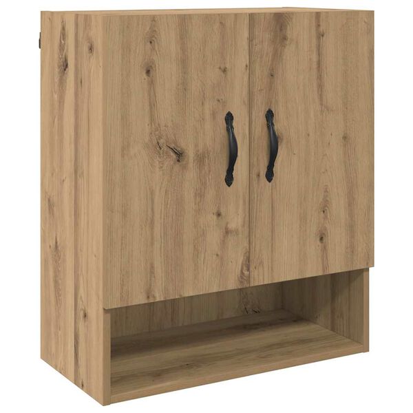 vidaXL Wandkast Artisan Eiken 60 x 31 x 70 cm Bewerkt hout
