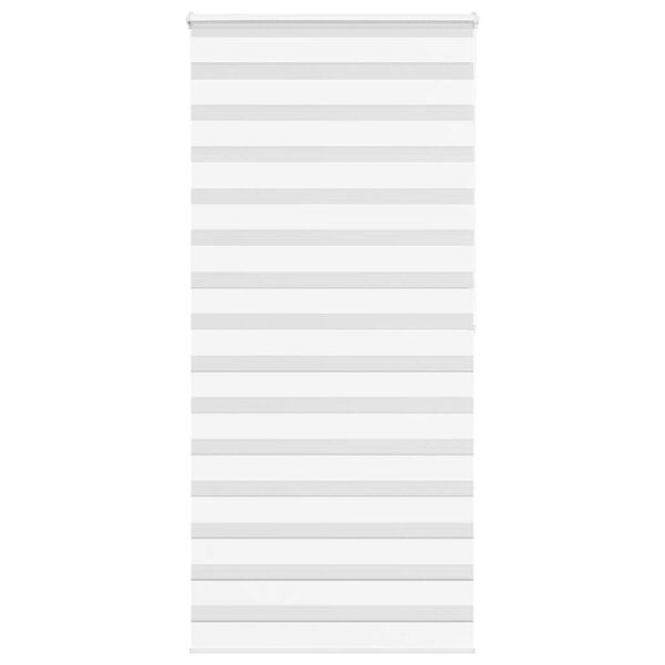 vidaXL Zebra rolgordijn 110x200 cm stofbreedte 105,9cm polyester wit