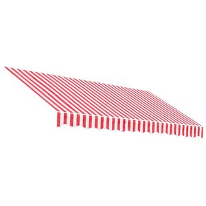 vidaXL Vervangingsdoek voor luifel 3x2,5 m polyester rood en wit