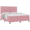 vidaXL Boxspringbed met matras met hoofdeinde Roze 180 x 200 cm Stof