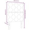 vidaXL Hoofdbord met hoofdeinde Blauw 80 cm Stof