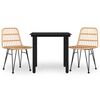 vidaXL 3-delige Tuinset poly rattan