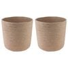vidaXL Plantenpot Set 2 st Naturel &Oslash; 28 x 28 cm 100% Tossa Jute