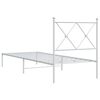 vidaXL Bedframe met hoofdbord metaal wit 80x200 cm