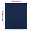 vidaXL Hoeslaken jersey 180x200 cm katoen marineblauw