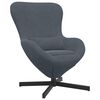 vidaXL Eivormige stoel Donkergrijs 63 x 73 x 90 cm Fluweel