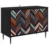 vidaXL Tv-meubel OMMEN 69 x 33 x 50,5 cm Zwart eiken Bewerkt hout