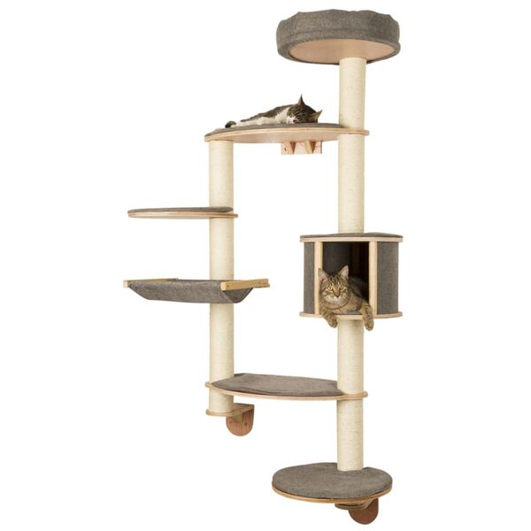 Kerbl Wandgemonteerde krabpaal Dolomit XL Tofana grijs 185 cm 81541