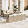 vidaXL Tuinbankenset met kussen 8 pcs Beige en Cr&egrave;me poly rattan