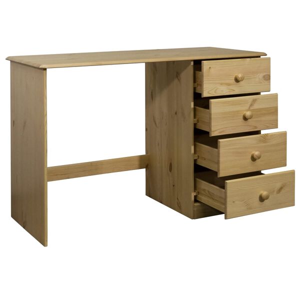 vidaXL Bureau met 4 lades 110x50x74 cm massief grenenhout