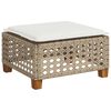 vidaXL 6-delige Loungeset met kussens poly rattan beige