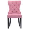 vidaXL Eetkamerstoelen 2 st fluweel roze