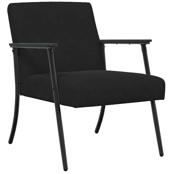 vidaXL Fauteuil Zwart 59 x 75 x 78 cm Fluweel