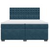 vidaXL Boxspring met matras fluweel blauw 200x200 cm
