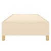 vidaXL Boxspring bed 90x200 cm stof cr&egrave;mekleurig