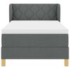 vidaXL Boxspringbed met matras Donkergrijs 90 x 200 cm Stof