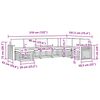 vidaXL Sofa-Sets 8 pcs Natuurlijk en Antraciet Massief Acaciahout