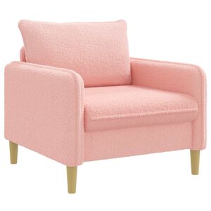 vidaXL XL fauteuil Roze Boucl&eacute;