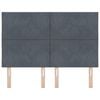 vidaXL Hoofdbord met hoofdeinde Donkergrijs 144 cm Fluweel