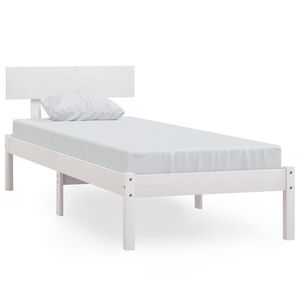 vidaXL Bedframe massief grenenhout wit 90x190 cm