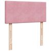 vidaXL Boxspring met matras fluweel roze 80x200 cm
