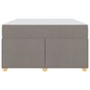 vidaXL Bedframe met matras Taupe 120 x 190 cm Stof