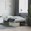 vidaXL Bedframe met hoofd- en voeteneinde metaal wit 80x200 cm