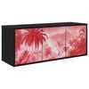 vidaXL Wandgemonteerd tv-meubel AACHEN 102 x 33 x 40 cm Zwart eiken