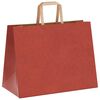 vidaXL Papieren zakken 250 st met hengsels 32x17x25 cm rood