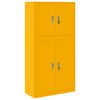 vidaXL Opbergkast 2 st Mosterdgeel 90 x 40 x 175 cm Staal