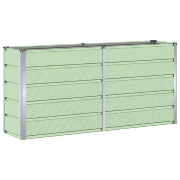 vidaXL Plantenbak Groen 160 x 40 x 75 cm Staal