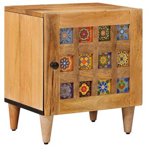 vidaXL Nachtkastje Naturel 40 x 33,5 x 46 cm Massief Mango Hout
