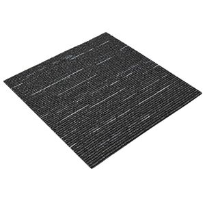 vidaXL Vloertegel Gestreept Zwart 50 x 50 cm 36 st PP en Bitumen