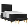 vidaXL Boxspring bed met hoofdeinde Zwart 200 x 120 cm Stof