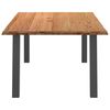 vidaXL Eettafel rechthoekig 200x120x74 cm massief eikenhout lichtbruin
