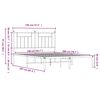vidaXL Bedframe met hoofdbord metaal wit 140x200 cm