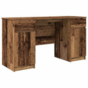 vidaXL Bureau Oud hout Bewerkt hout 140 x 49 x 76 cm