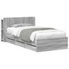 vidaXL Bedframe met opslag Grijs Sonoma 100 x 200 cm Bewerkt hout