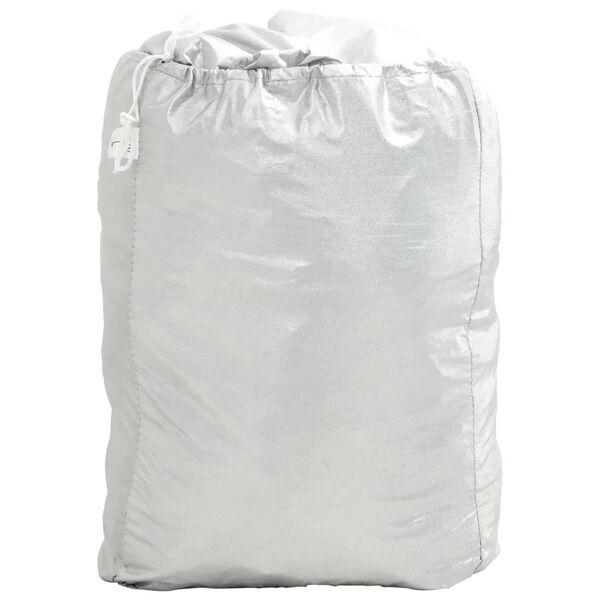 vidaXL Autohoes half met haken XL PEVA zilverkleurig