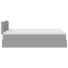vidaXL Ottoman bed met matras en LED's 120x200 cm stof lichtgrijs