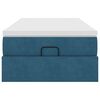 vidaXL Ottoman bed met matras 90x190cm fluweel donkerblauw