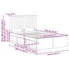 vidaXL Bedframe Gerookt eiken 135 x 190 cm Massief grenenhout