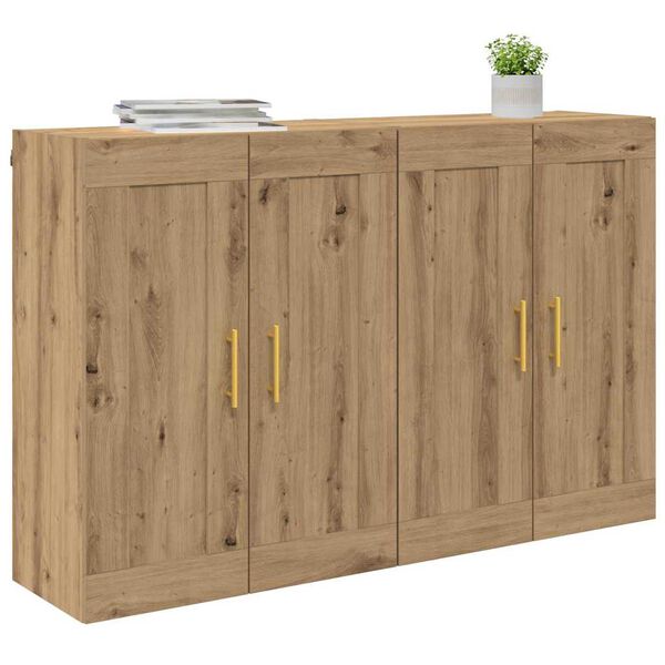 vidaXL Wandkast 2 pcs Artisan Eiken 69,5 x 34 x 90 cm Bewerkt hout