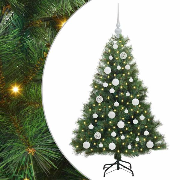 vidaXL Kunstkerstboom met 150 LED met standaard Groen 120 cm PE en PVC
