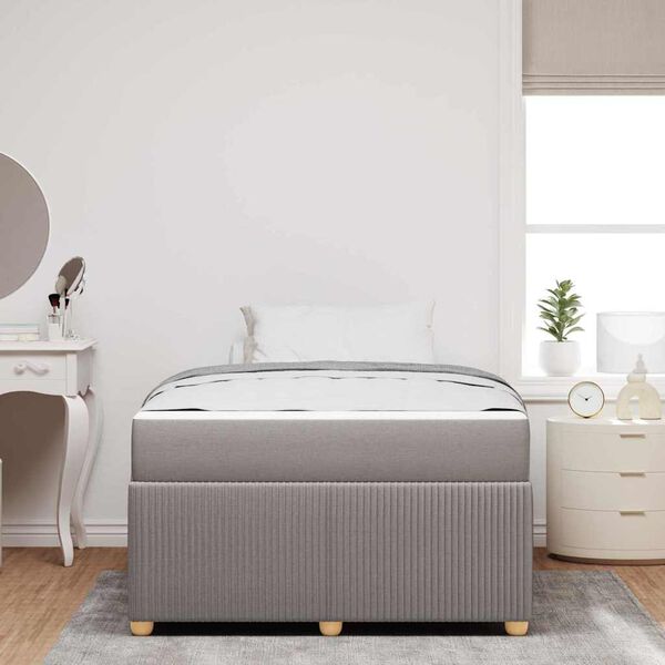 vidaXL Bedframe met matras Taupe 120 x 200 cm Stof