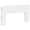 vidaXL Hoofdeinde kas Wit 135 x 18,5 x 80 cm Geconstrueerd hout