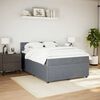 vidaXL Boxspring met matras fluweel donkergrijs 140x200 cm